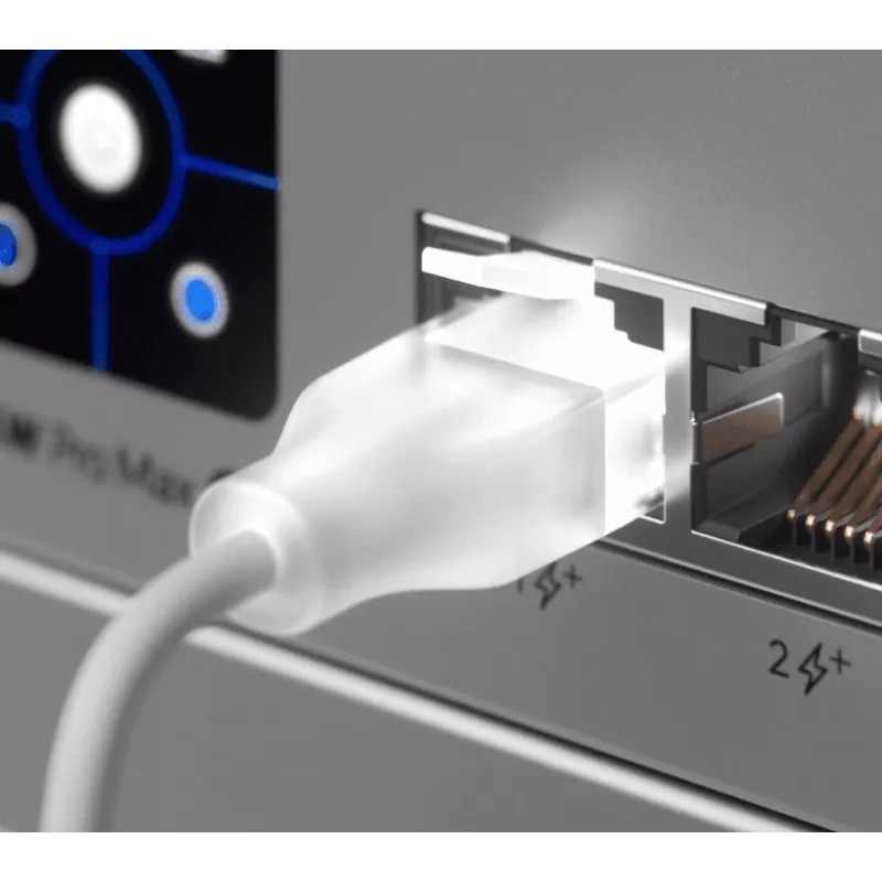 Võrgukaabel UBIQUITI UACC-Cable-Patch-EL-3M-W — Cat6, 3 m, 2,5 GbE, PoE++ (4PPoE), valge