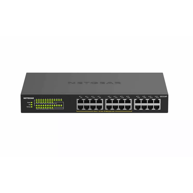 NETGEAR GS324P Haldamata Gigabit Ethernet (10/100/1000) Power over Ethernet (PoE) 1U Must