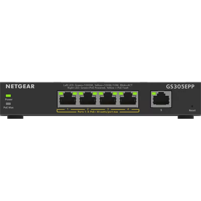 NETGEAR 5-Port Gigabit Ethernet Managed Switch (GS305EPP)