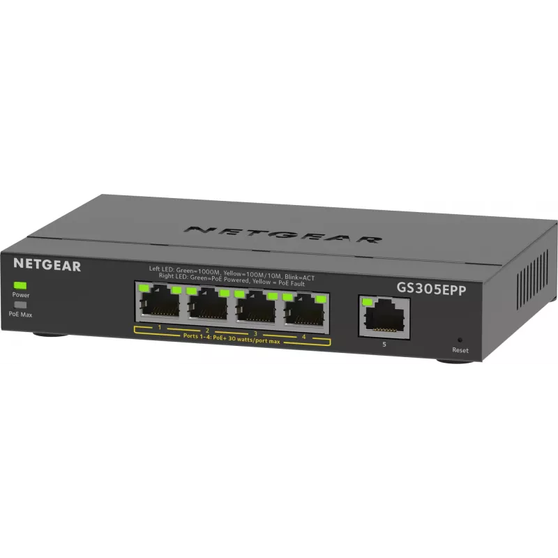 NETGEAR 5-Port Gigabit Ethernet Managed Switch (GS305EPP)