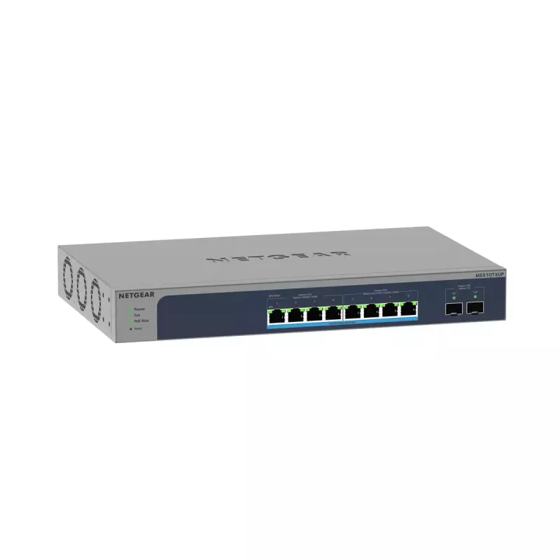 NETGEAR MS510TXUP võrgukommutaator Hallatav L2/L3/L4 10G Ethernet (100/1000/10000) Power over Ethernet (PoE) Hall, Sinine