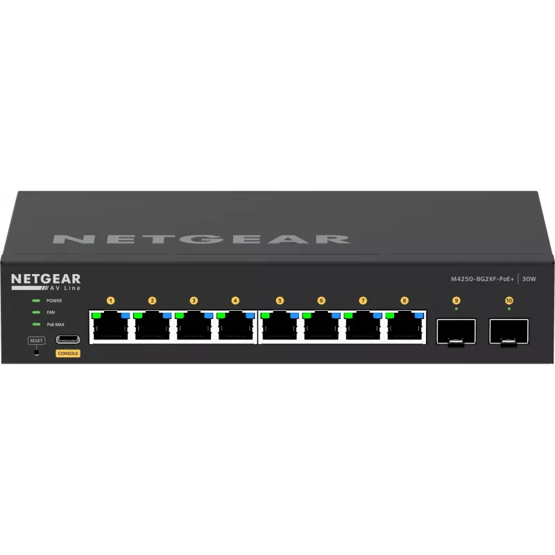 Hallatav kommutaator NETGEAR GSM4210PX 8x1G PoE+ 220W 2xSFP+