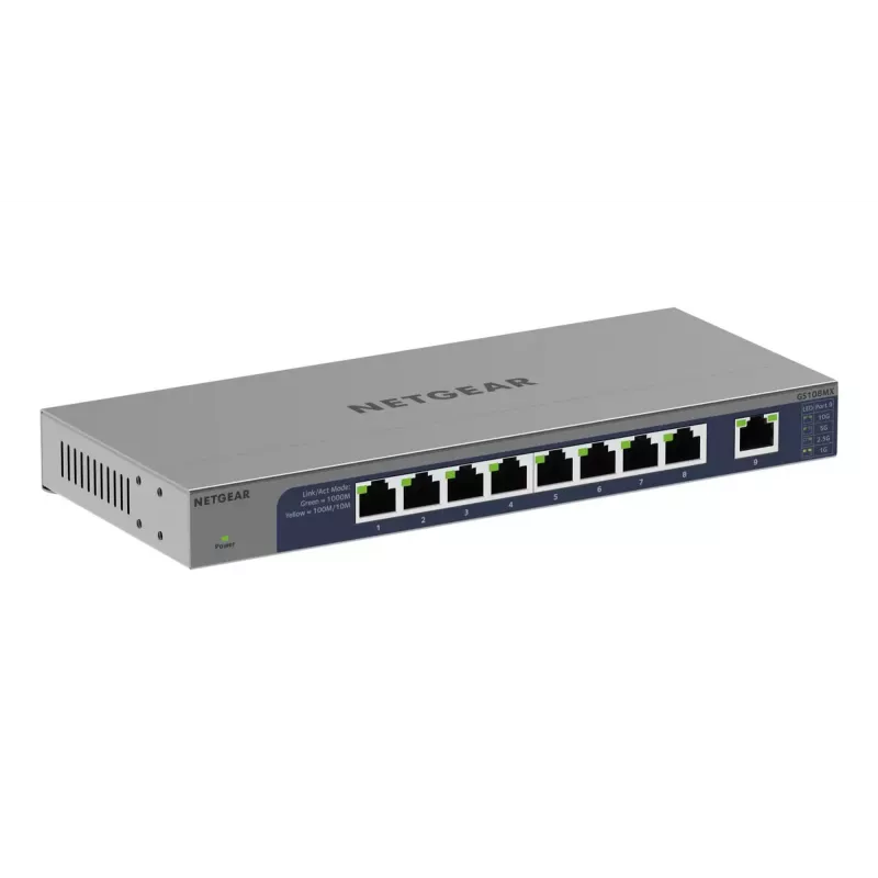 NETGEAR GS108MX-100EUS võrgukommutaator Haldamata L2 Gigabit Ethernet (10/100/1000) Lauapealne/Seinale paigaldatav