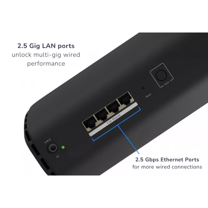 NETGEAR RBE870B kolmeribalise (2,4 GHz / 5 GHz / 6 GHz) Wi-Fi 7 (802.11be) must 4 sisemist