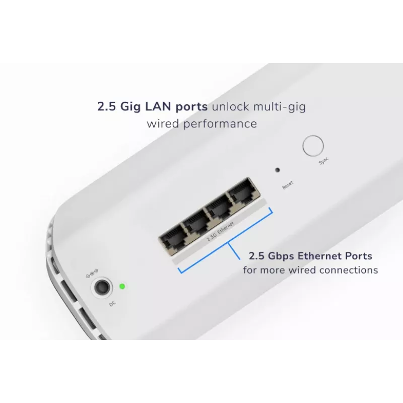 NETGEAR Orbi 870 kolmeribaline (2,4 GHz / 5 GHz / 6 GHz) Wi-Fi 7 (802.11be) valge 4 sisemist