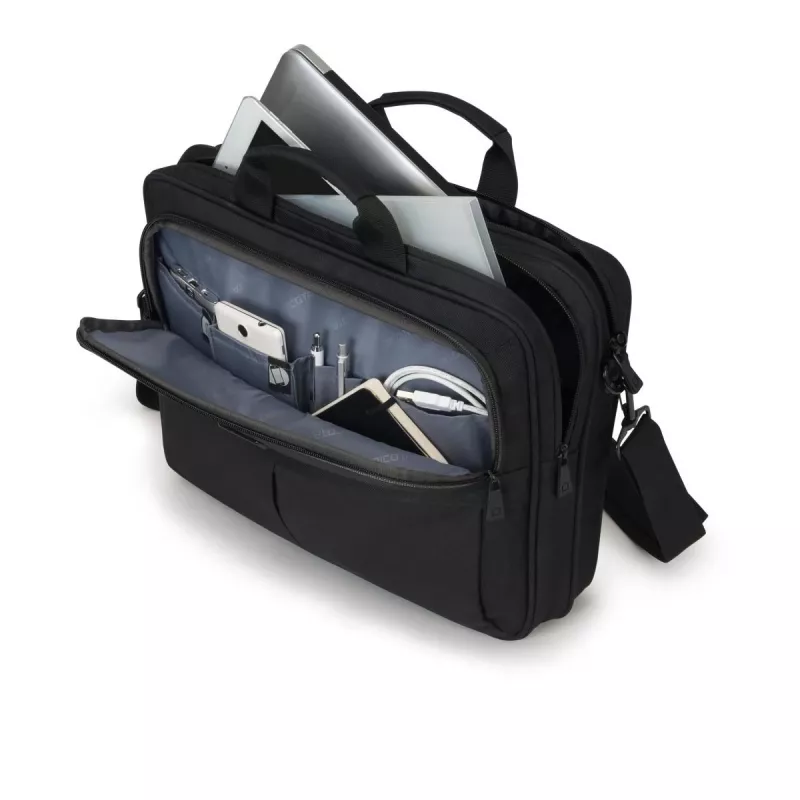 DICOTA Top Traveller Scale - 14-15.6 inch sülearvutikott - Must / 600D taaskasutatud PET