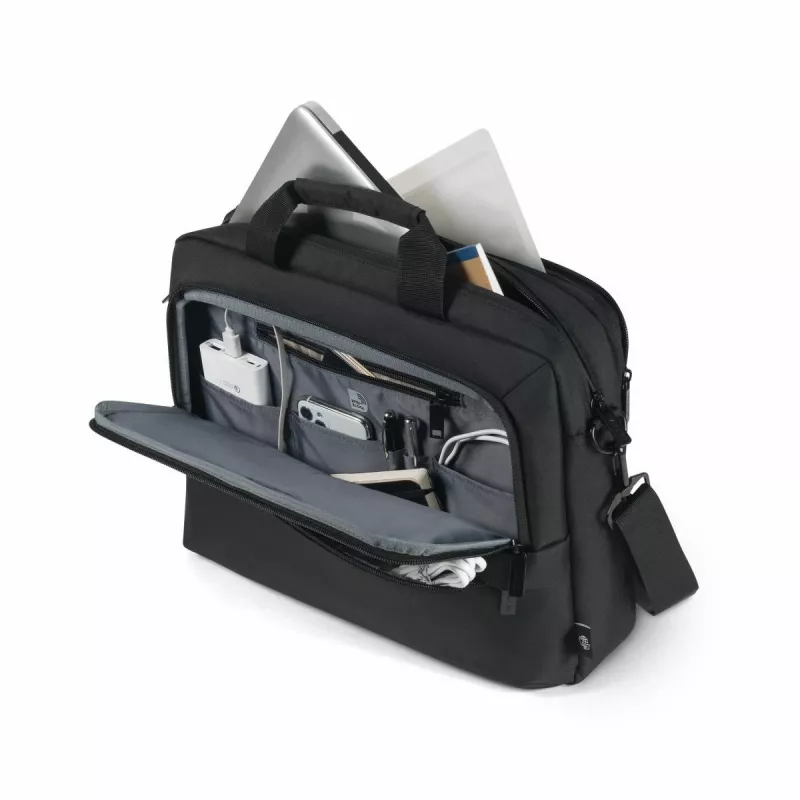 DICOTA Eco Top Traveller Core – 13–14,1-tolline sülearvutikott – must / 300D 100% taaskasutatud PET polüester