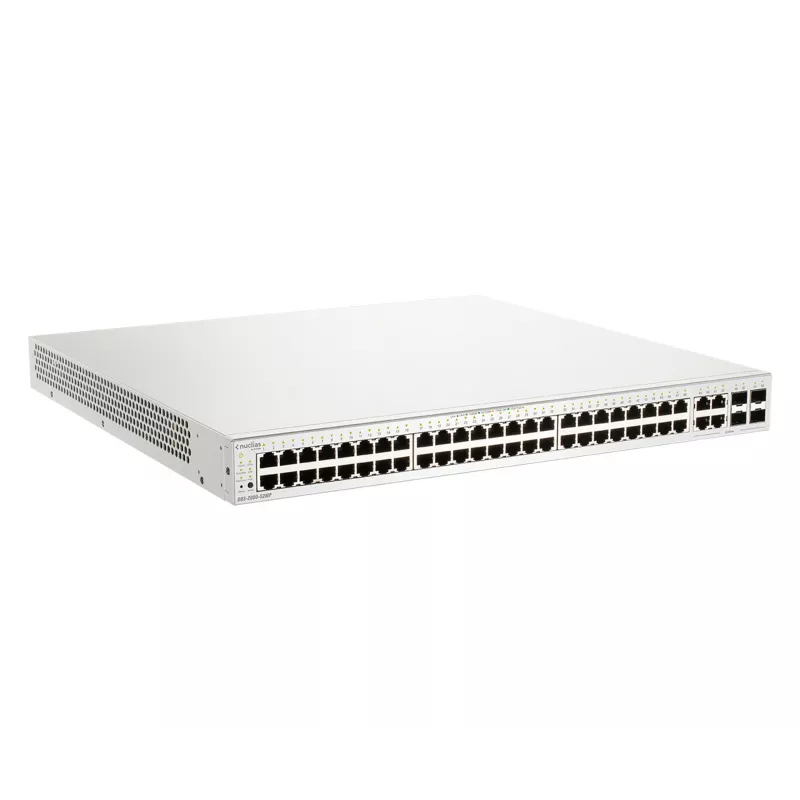 D-Link 52-Port Gigabit PoE+ Nuclias Smart Managed Switch including 4x 1G Combo Ports, 370W