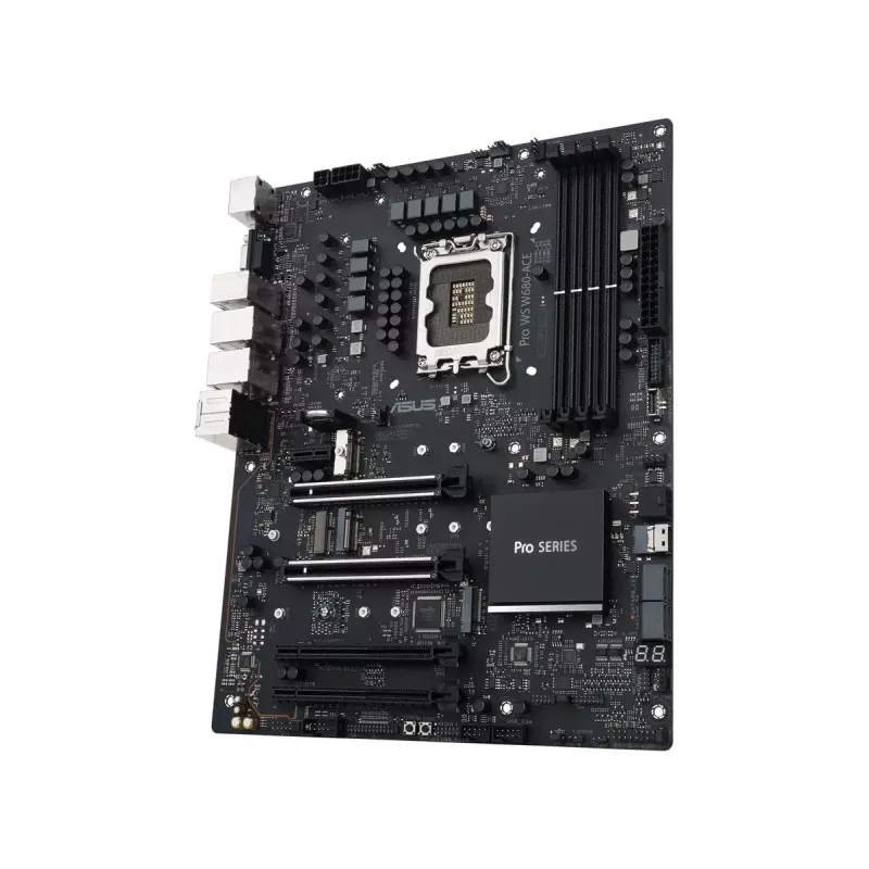 Emaplaat ASUS PRO WS W680-ACE — Intel W680 ATX, LGA 1700, DDR5, 4 DIMM (128 GB), 3x M.2, 2x 2,5Gb LAN, 7.1 heli