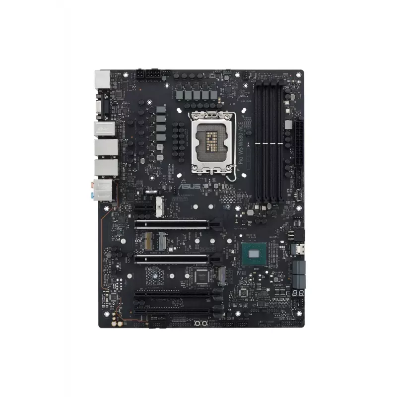Emaplaat ASUS PRO WS W680-ACE — Intel W680 ATX, LGA 1700, DDR5, 4 DIMM (128 GB), 3x M.2, 2x 2,5Gb LAN, 7.1 heli