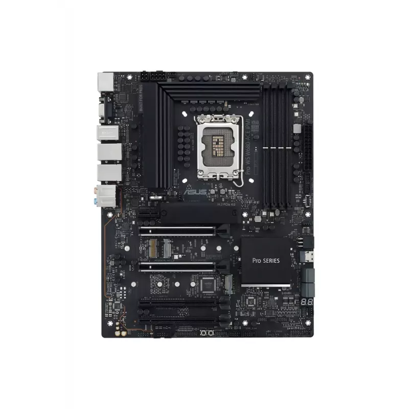Emaplaat ASUS PRO WS W680-ACE — Intel W680 ATX, LGA 1700, DDR5, 4 DIMM (128 GB), 3x M.2, 2x 2,5Gb LAN, 7.1 heli