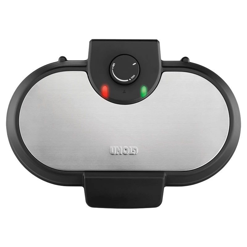 Unold Pancake-Maker American, 2 kreppi, Must, Roostevaba teras, 13,5 cm, Alumiinium, Pöördnupp, 0,75 m