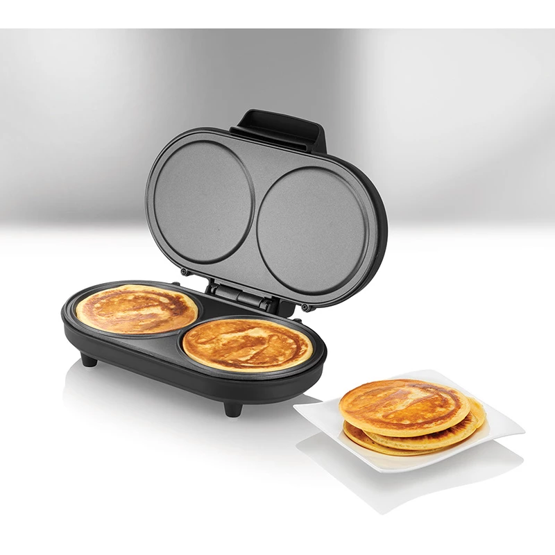 Unold Pancake-Maker American, 2 kreppi, Must, Roostevaba teras, 13,5 cm, Alumiinium, Pöördnupp, 0,75 m