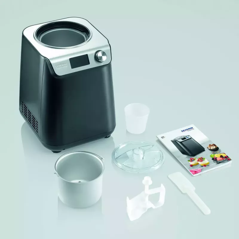 Jäätisemasin Severin EZ 7407 1.2 L 135 W Must Roostevaba teras