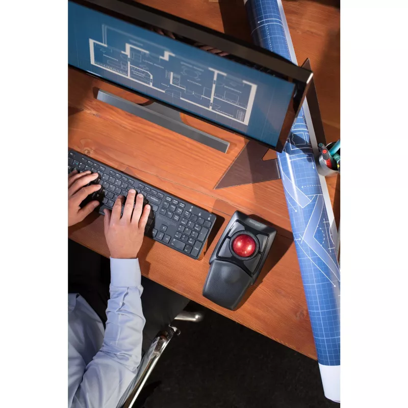Kensington Expert hiir Wireless Trackball, mõlemakäeline, optiline, RF-juhtmevaba + Bluetooth, 400 DPI, must