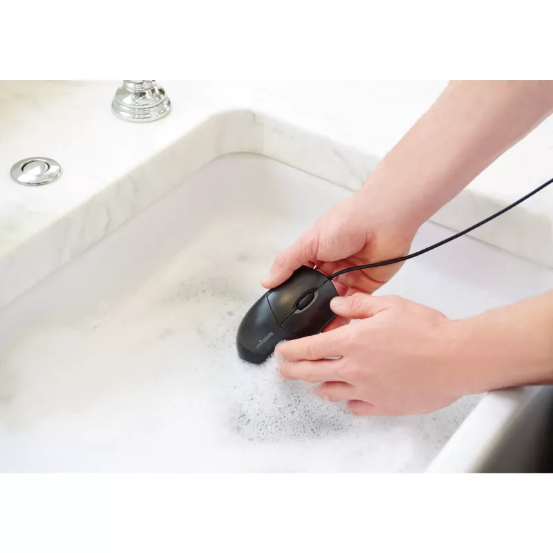 Kensington Pro Fit juhtmega pestav hiir, mõlemakäeline, optiline, USB, 1600 DPI, must