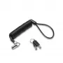 Kensington NanoSaver Portable Keyed Laptop Lock, 2.3 m, Kensington, Key, Carbon steel, Must, Silver