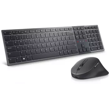 DELL KM900 klaviatuur koos hiirega kontor RF-juhtmevaba + Bluetooth QWERTZ saksa grafiit