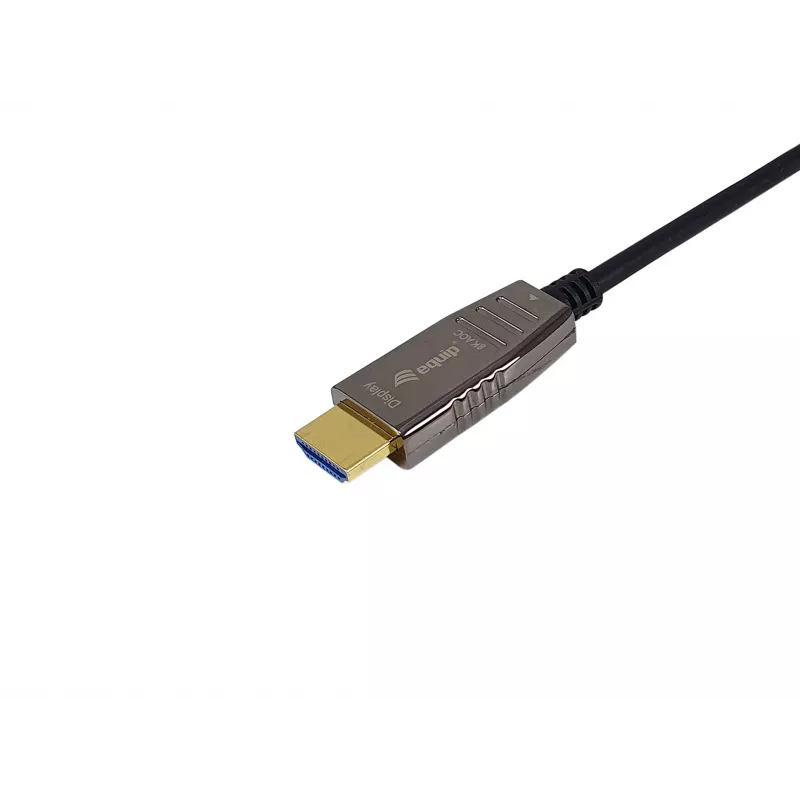 Equip HDMI 2.1 aktiivne optiline kaabel, 20 m, 8K/60Hz, 20 m, HDMI Type A (Standard), HDMI Type A (Standard), 3D, heli tagasikanali tugi (ARC), must