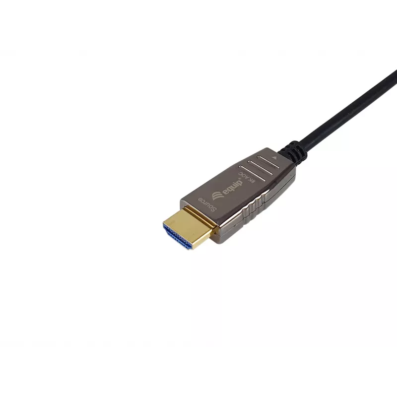 Equip HDMI 2.1 aktiivne optiline kaabel, 20 m, 8K/60Hz, 20 m, HDMI Type A (Standard), HDMI Type A (Standard), 3D, heli tagasikanali tugi (ARC), must