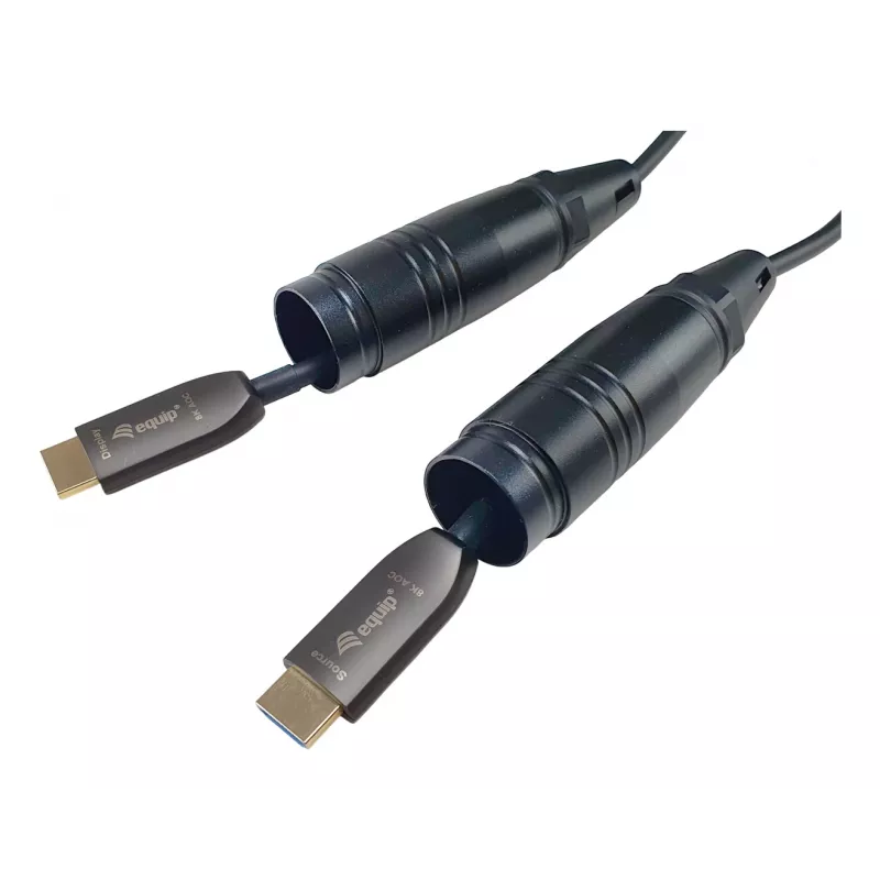 Equip HDMI 2.1 aktiivne optiline soomustatud kaabel, 50m, 8K/60Hz, 4K/120Hz, 48Gbps