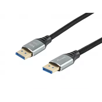 Equip DisplayPort 2.1 Premium kaabel, 1,0 m, 16K/60Hz, 54 Gbps