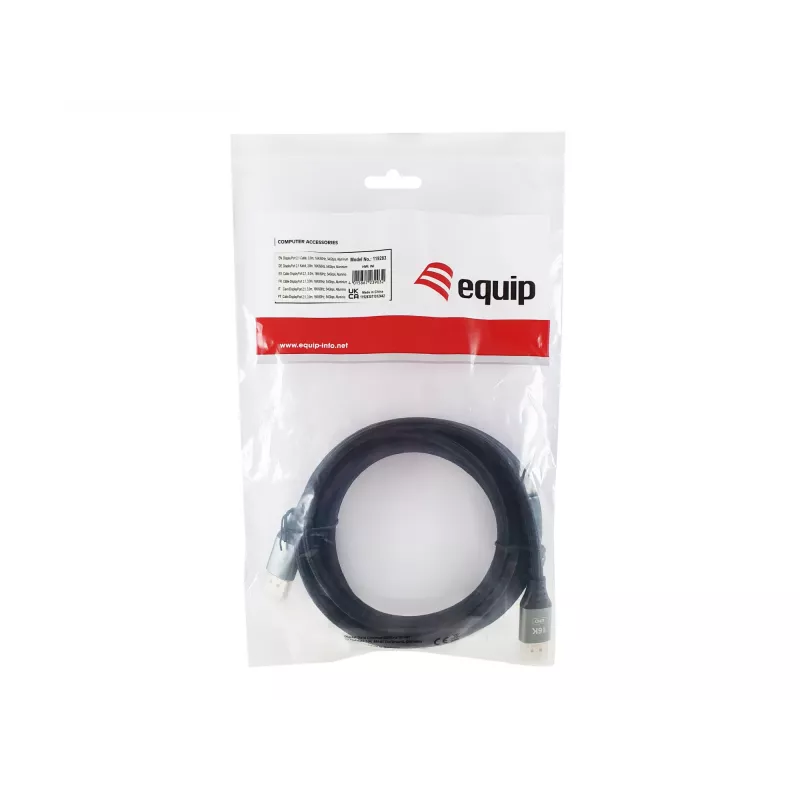 Equip DisplayPort 2.1 lisatasemel kaabel, 3,0 m, 16K/60 Hz, 54 Gbps