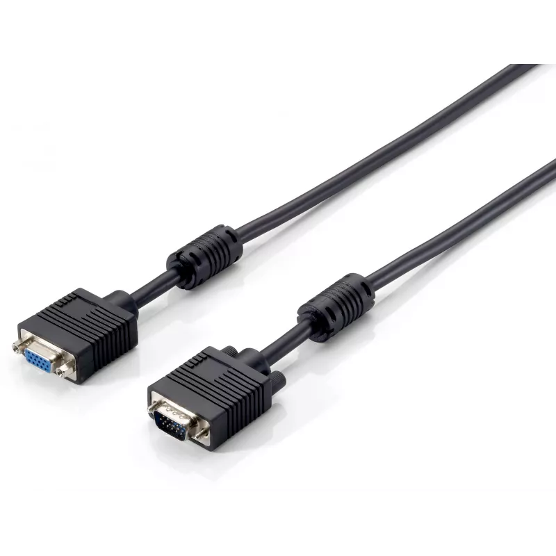 Equip HD15 VGA pikenduskaabel, 10 m, 10 m, VGA (D-Sub), VGA (D-Sub), isane, emane, must