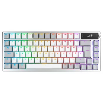 ASUS ROG Azoth Valge klaviatuur Mängimiseks USB + RF Traadita + Bluetooth QWERTZ Saksa