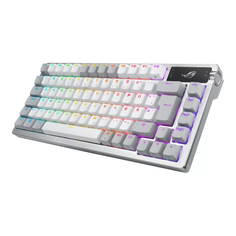 ASUS ROG Azoth Valge klaviatuur Mängimiseks USB + RF Traadita + Bluetooth QWERTZ Saksa