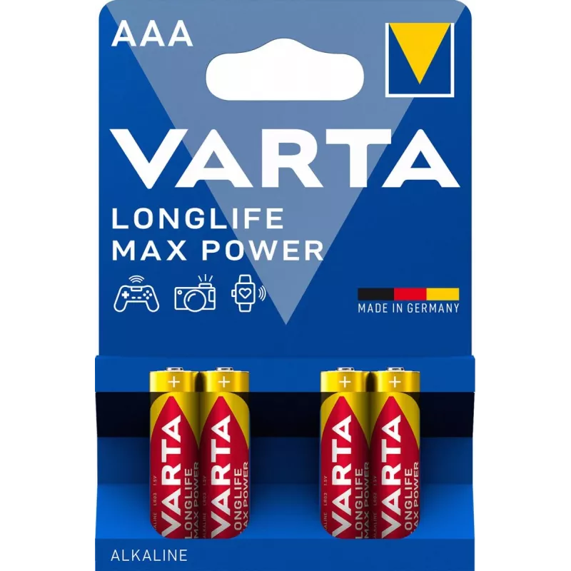 VARTA aku Longlife Max Power Micro AAA LR03 1x4
