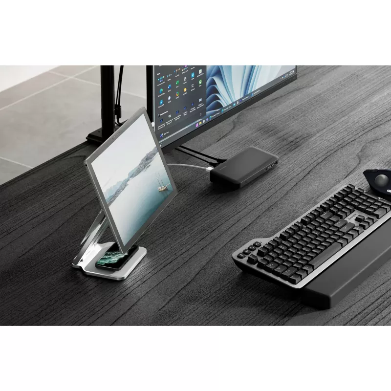 Kensington tõstetav alus Surface'ile, plaatina, alumiinium, kumm, termoplastne polüuretaan (TPU), tsink, 126,4 mm, 139,3 mm, 193 mm, 612 g