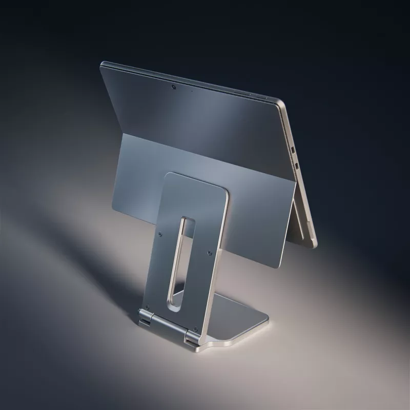Kensington tõstetav alus Surface'ile, plaatina, alumiinium, kumm, termoplastne polüuretaan (TPU), tsink, 126,4 mm, 139,3 mm, 193 mm, 612 g
