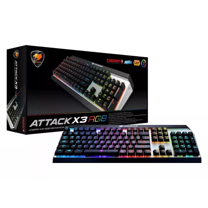 COUGAR CGR-WM1MB-ATR klaviatuur Mängimine USB QWERTY inglise Alumiinium, Must