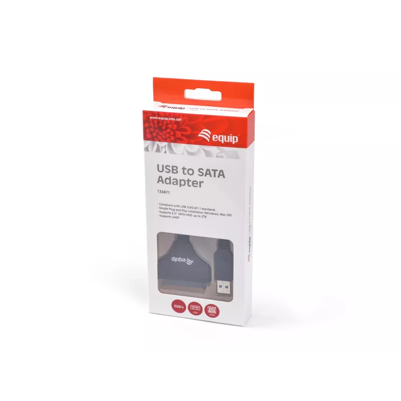 Equip USB 3.0 to SATA adapter, must, 5 Gbit/s, CE, 50 mm, 9.5 mm, 550 mm
