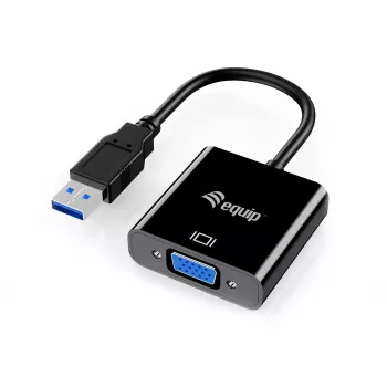 Equip USB 3.0 VGA-adapter, 3.2 Gen 1 (3.1 Gen 1), USB Type-A, VGA (D-Sub) väljund, 1920 x 1080 pikslit