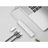 Equip USB-C 3-port USB 3.0 ja Gigabit adapteriga jaotur, USB 3.2 Gen 1 (3.1 Gen 1) Type-C, hõbedane, USB 3.2 Gen 1 (3.1 Gen 1) Type-A, WLAN, alumiinium, 22 mm, 15 mm