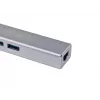 Equip USB-C 3-port USB 3.0 ja Gigabit adapteriga jaotur, USB 3.2 Gen 1 (3.1 Gen 1) Type-C, hõbedane, USB 3.2 Gen 1 (3.1 Gen 1) Type-A, WLAN, alumiinium, 22 mm, 15 mm