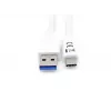 Equip USB 3.2 Gen 1 USB-C to A kaabel, M/M, 1 m, 1 m, USB A, USB C, USB 3.2 Gen 1 (3.1 Gen 1), 5 Gbit/s, Valge