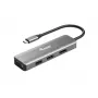 Equip USB-C – HDMI/DisplayPort/VGA/USB-adapter, USB USB-C, HDMI-väljund, DisplayPort-väljund, VGA (D-Sub) väljund, 3840 x 2160 pikslit