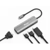 Equip USB-C – HDMI/DisplayPort/VGA/USB-adapter, USB USB-C, HDMI-väljund, DisplayPort-väljund, VGA (D-Sub) väljund, 3840 x 2160 pikslit