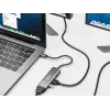 Equip USB-C – HDMI/DisplayPort/VGA/USB-adapter, USB USB-C, HDMI-väljund, DisplayPort-väljund, VGA (D-Sub) väljund, 3840 x 2160 pikslit