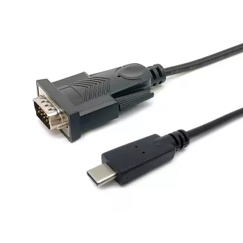 Equip USB-C – Serial DB9 kaabel M/M 1,5 m must