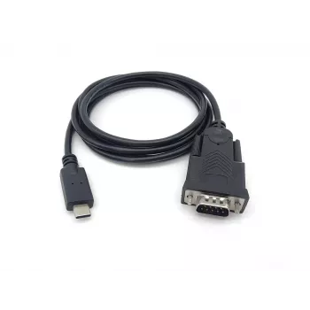 Equip USB-C – Serial DB9 kaabel M/M 1,5 m must