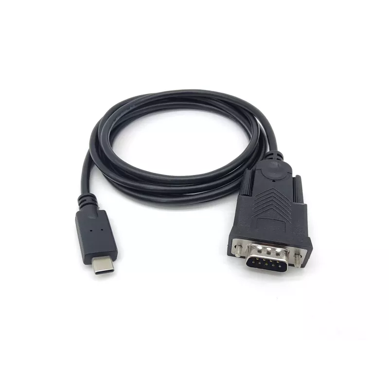 Equip USB-C – Serial DB9 kaabel M/M 1,5 m must