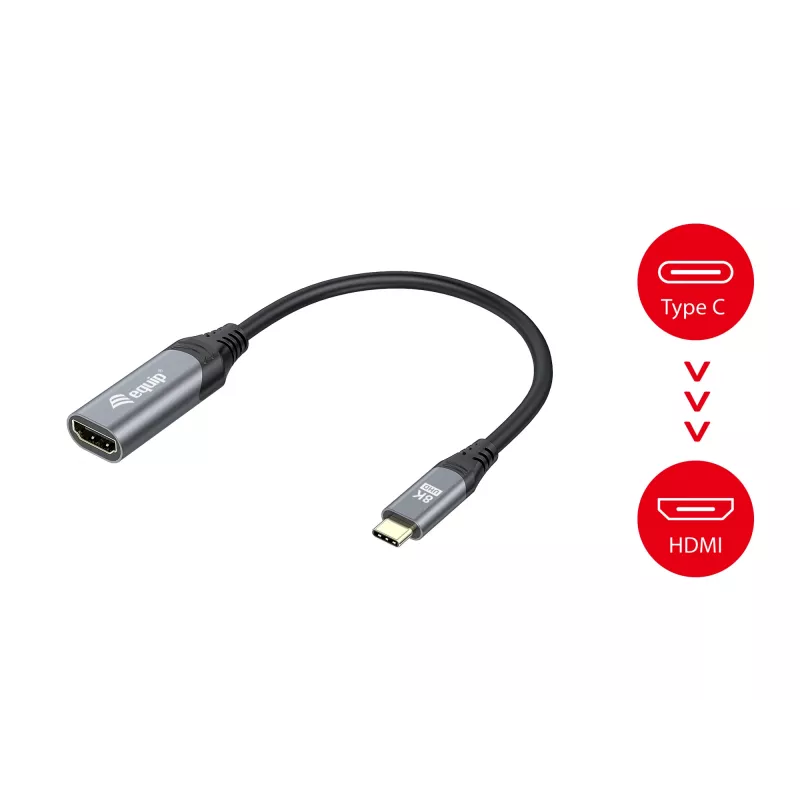 Equip USB-C to HDMI 2.1 Adapter 8K 30Hz 0.15m