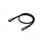 Equip USB 3.2 Gen 2 C-C pikenduskaabel, M/F, 1,0 m, 4K/60Hz, 10Gbps