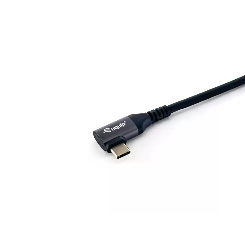 Equip USB 2.0 C to C 90° nurgagaabel, M/M, 1,0 m, 100 W Emarki kiibistikuga