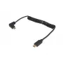 Equip USB 2.0 C to C 90° nurgaga spiraalkaabel M/M 1 m must