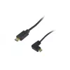 Equip USB 2.0 C to C 90° nurgaga spiraalkaabel M/M 1 m must